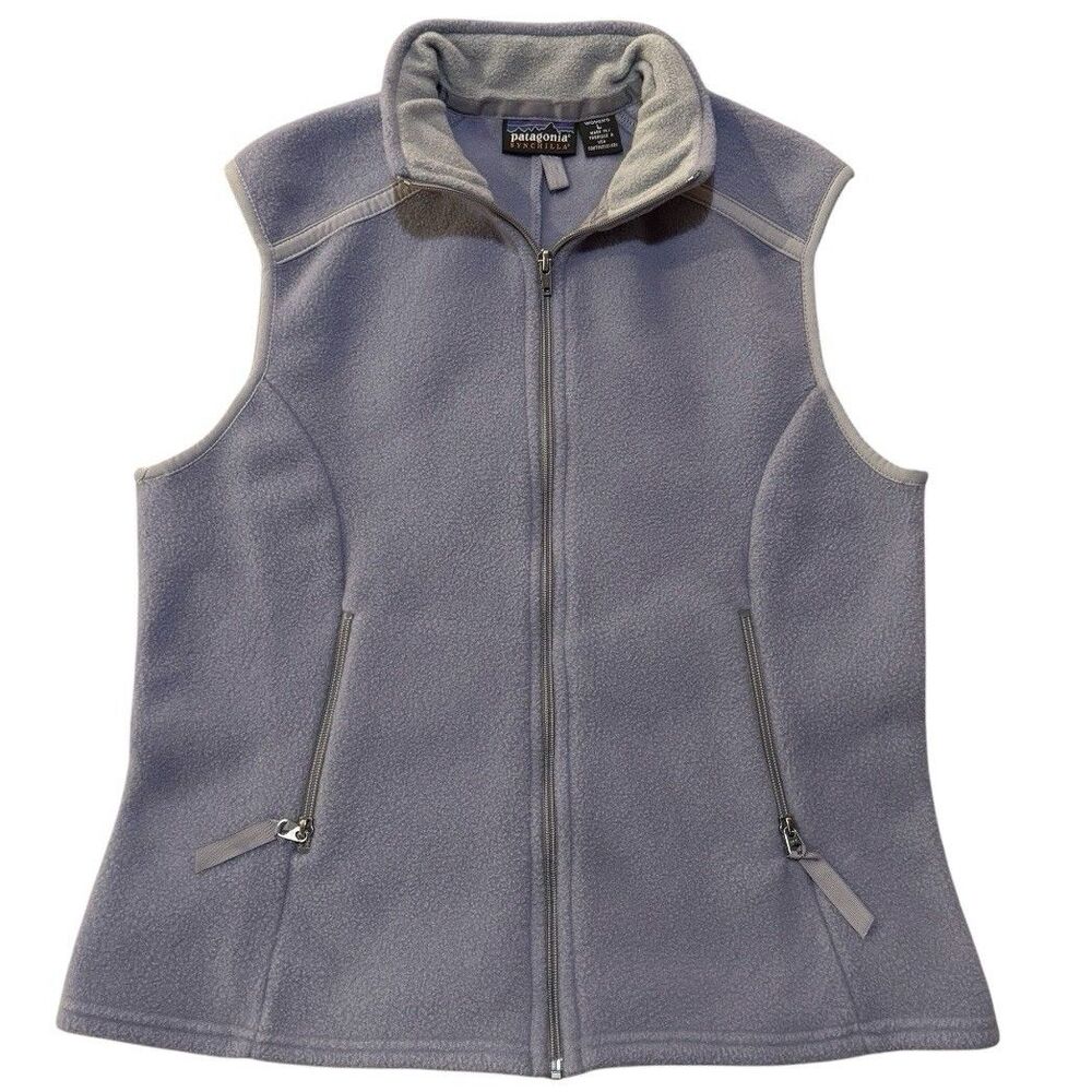Patagonia Synchilla Fleece Vest Womens L Large Purple Vintage Y2K 2000 USA Made